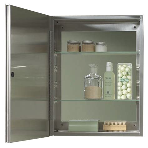 jensen 56ss184csnx stainless steel medicine cabinet 15 x 19|Jensen 56SS184CSN Barrington Medicine Cabinet .